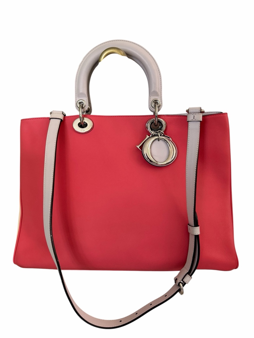 Christian Dior Diorissimo Large Tri-Color Calfskin Leather Tote - Picture 11 of 17